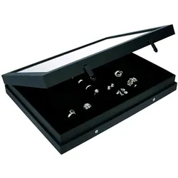 Safe, Vitrine + Buffetschrank, Vitrine BlackEdition für Ringe