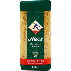 Riesa Nudeln Schlemmerliebling Schmale Bandnudeln, vegan, aus Hartweizengrieß, 500 g