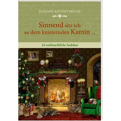 Adventskalenderbuch mit Türchen – Sinnend sitz ich an dem knisternden Kamin ...