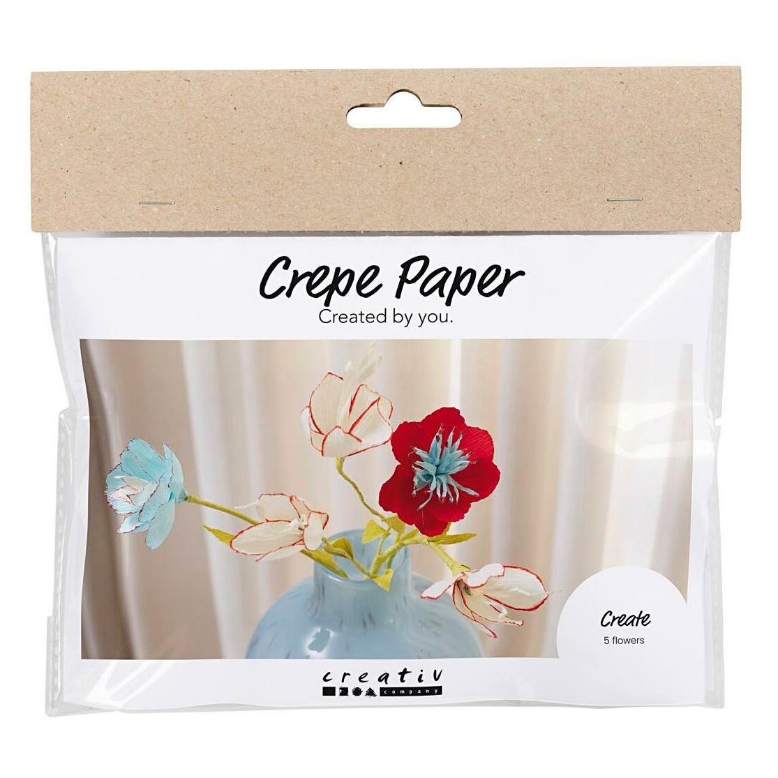 Creativ Company Bastelset Blumen, Krepppaier Mini, Altersempfehlung ab (977762)