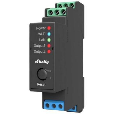 Shelly Pro 2 Hutschienenrelais Bluetooth, Wi-Fi