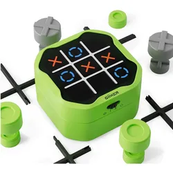 Giiker Tic-Tac-Toe Bolt-Spiel, Grün, Retro Gaming, Grün
