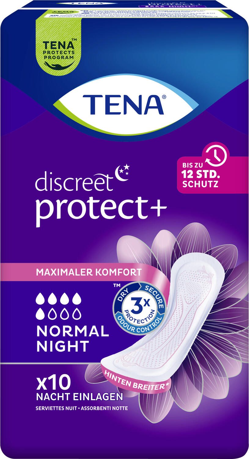 TENA Slipeinlagen discreet protect+ NORMAL NIGHT 760762