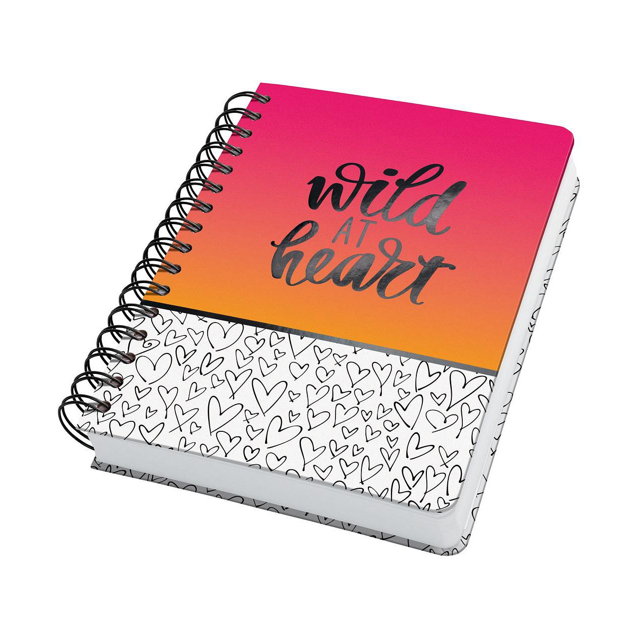 SIGEL Notizbuch mit Spirale Jolie ca. DIN A5 punktraster, pink/orange/weiß Hardcover 240 Seiten