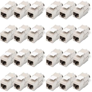 Digitus Keystone-Modul DN-93615-24, geschirmte Buchse, RJ45 Cat 6A, werkzeuglose Montage, Metall, 24 Stück