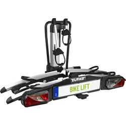 Eufab Bike Lift Fahrradträger für 2 Fahrräder auf der Anhängerkupplung schwarz, E-Bike geeignet
