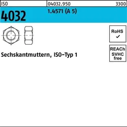 Sechskantmutter ISO 4032 M6 A 5 100 Stück