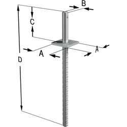 Simpson Sst, Holzverbinder, Stützenfuss (Stützenfuss, 1 Stk.)