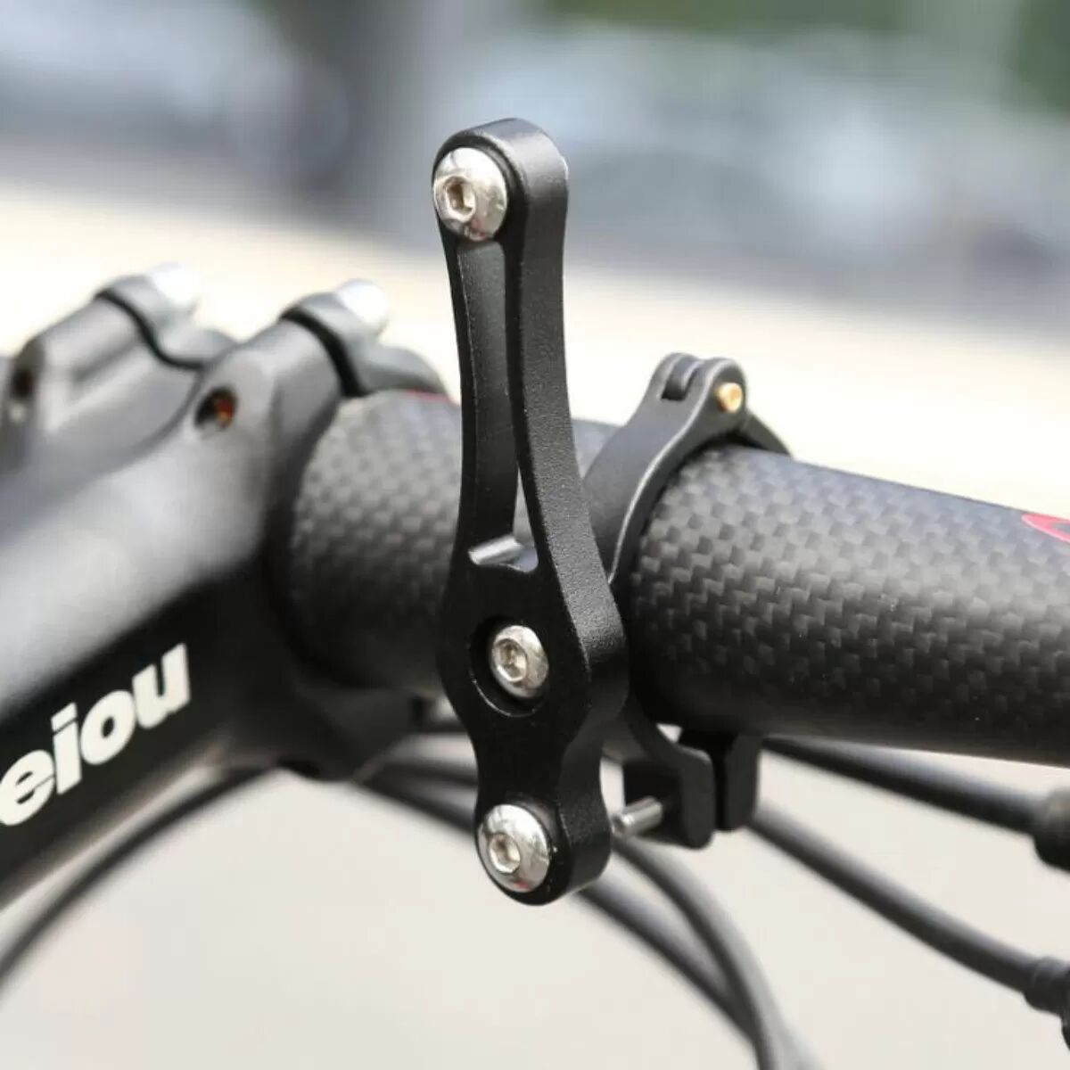INF Adaptateur de Porte-Bouteille en Alliage d'Aluminium pour Vélo, Vélo Électrique, Moto - Noir Argent