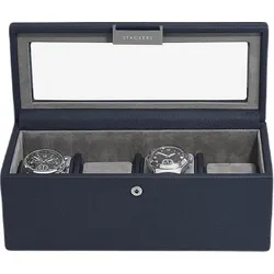 Stackers Pebble Uhrenschachtel 4-Fächer marineblau