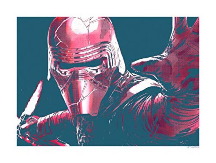 Komar Wandbild Star Wars Faces Kylo Kinderzimmer, Jugendzimmer, Dekoration, Kunstdruck ohne Rahmen WB170-40x30 Größe: 40 x 30 cm (Breite x Höhe)