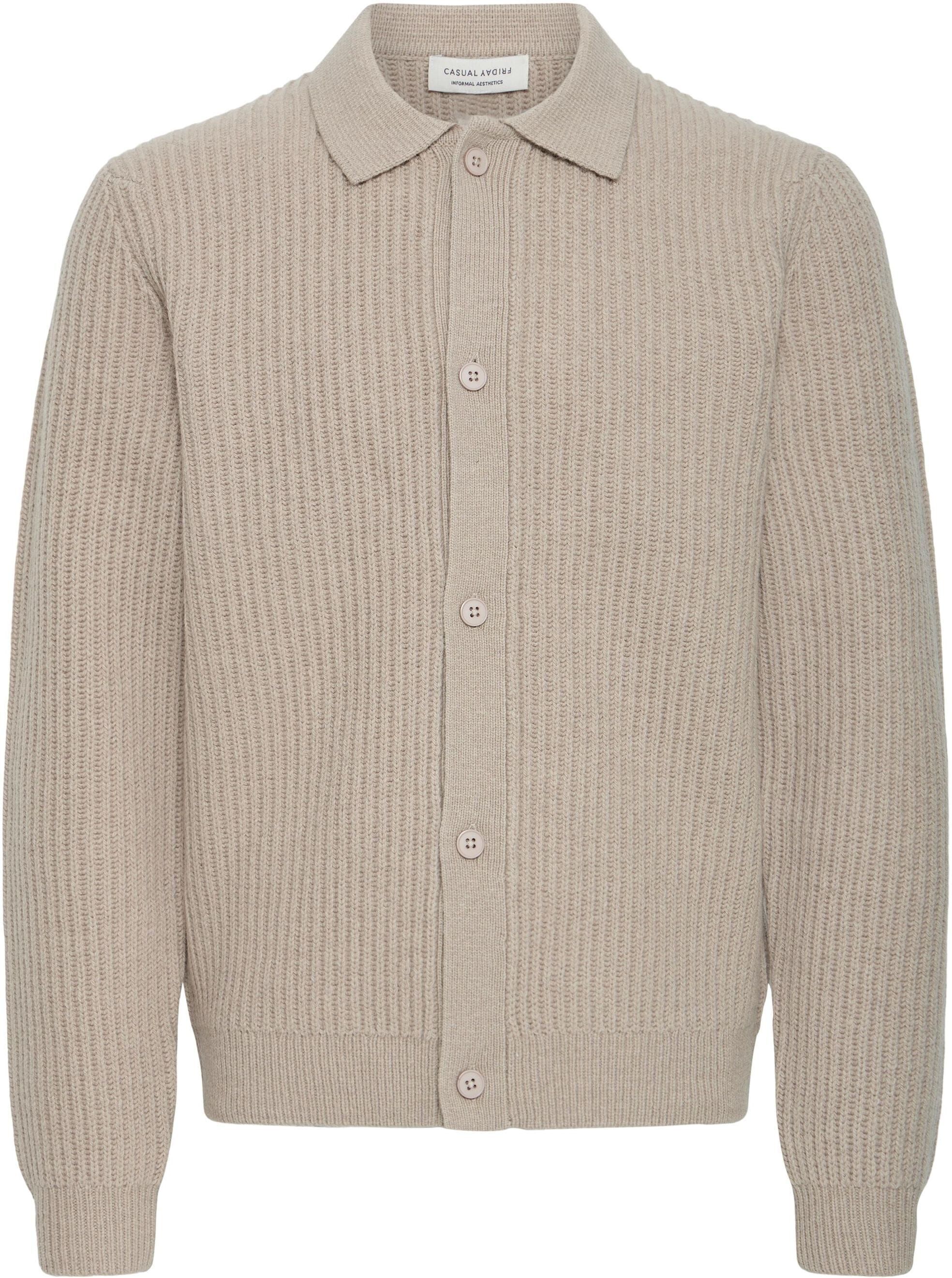 Strickjacke CASUAL FRIDAY "Strickjacke CFAlek Knit", Herren, Gr. XXL, pure cashmere, hüftlang, Strickjacken Strickjacke