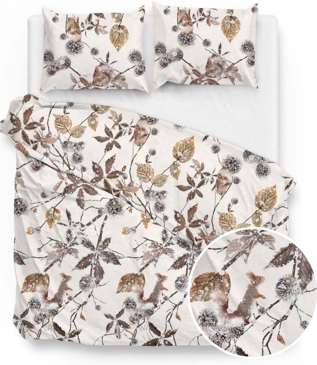 Zo!Home Linsey Flanel Dekbedovertrek Litsjumeaux 240 x 220 cm Natural