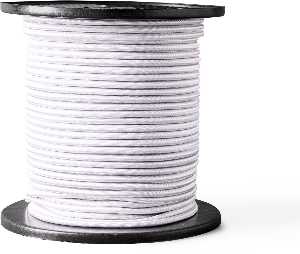 SNURO Elastisch Touw 6mm x 100m Wit - Extra Sterk & Weerbestendig Bungeekoord voor Tent, Dekzeil en Camping