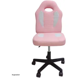 HTI-Living, Bürostuhl, Schreibtischstuhl höhenverstellbar 360°-Drehfunktion Rosa-Weiss (37.50 - 47.50 cm)