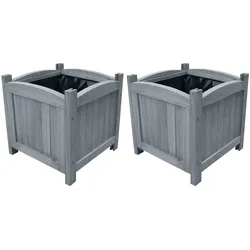 vidaXL Garten-Hochbeete 2 Stk. 30x30x30 cm Massivholz Tanne