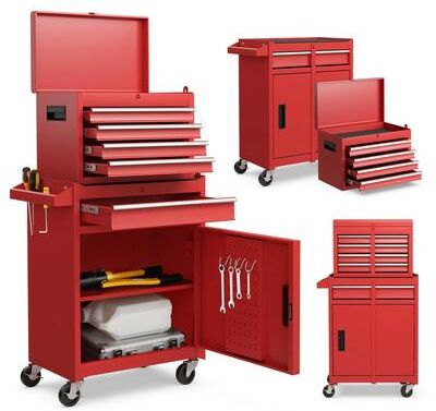 Tool Chest Heavy Duty Rolling Tool Box w/Cabinet 5-Drawer