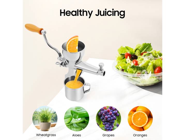 Presse-fruits et légumes manuel, presse-agrumes manuel, presse-fruits de blé de bureau pour exprimer l'herbe de blé et les légumes