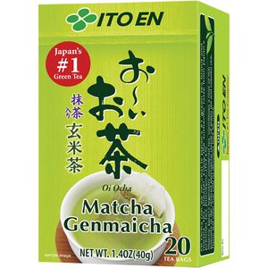 ITO-EN Tee Oi Ocha Matcha Genmaicha Hot & Cold, Grüner Tee aus Japan, 40 g, 20 Beutel