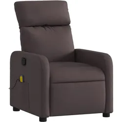 vidaXL Massagesessel Dunkelbraun Stoff
