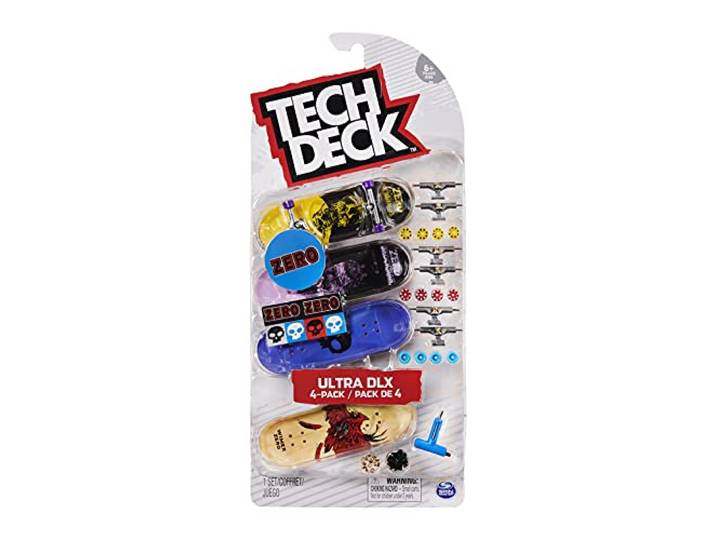 Tech Deck - Pakket met 4 vingerboards van 96 mm - stijlen variëren