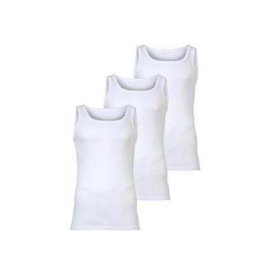 Unterhemd BUGATTI "Unterhemd 3er Pack", Herren, Gr. M, N-Gr, Ärmellos, weiß, Obermaterial: 100% Baumwolle CO., Unterhemden Unterhemd