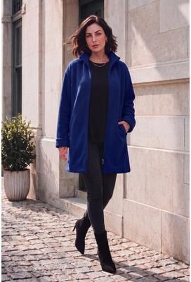 Plus Size Women's Plus Size Fleece Driving Coat by Roaman's in Navy (Size 26/28)