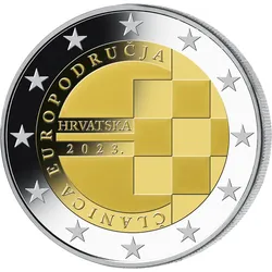 Kroatien 2023: 2 Euro Gedenkmünze Euro-Einführung