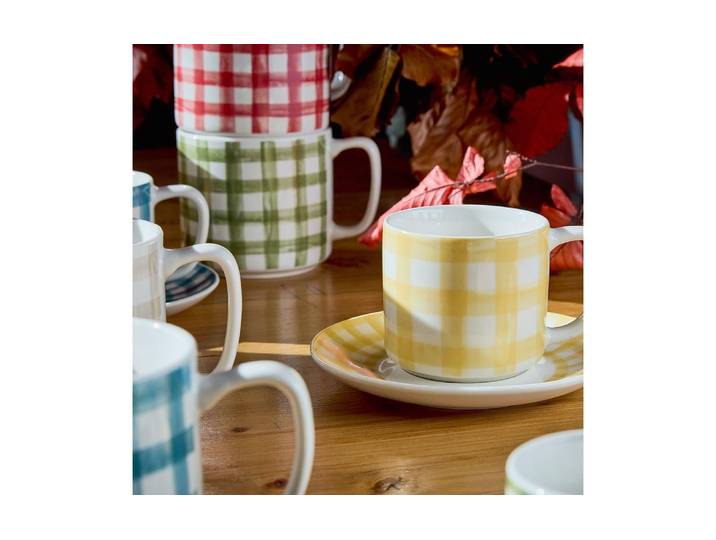 Tasse Tognana Caledonia 220 ml, 6 Stück , mehrfarbig, 220ml, 6, Porzellan, Trinkgefässe, Tasse, Spülmaschinenfest, Mikrowellenfest