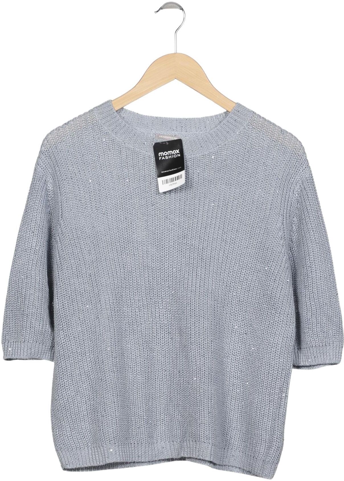 Hemisphere Damen Pullover, Hellblau, Gr. EU 34 (IT 40), Leinen - Second Hand