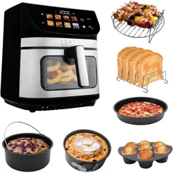 Tesla AirCook DualHeat QD73 XXL, Fritteuse, Silber