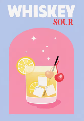 Inspire Curations Colorful Cocktail Canvas Poster Set Trendy Drinks Wall Art For Home Bar Decor 2 40x50cm