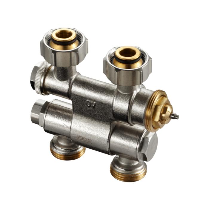 Oventrop Anschlussarmatur 1184025 G 3/4 ÜMxG 3/4 AG, Ein-/Zweirohrarmatur