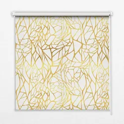 INNENROLLO - Fensterrollo - Rollo - 150x140 cm - Gelbes Muster