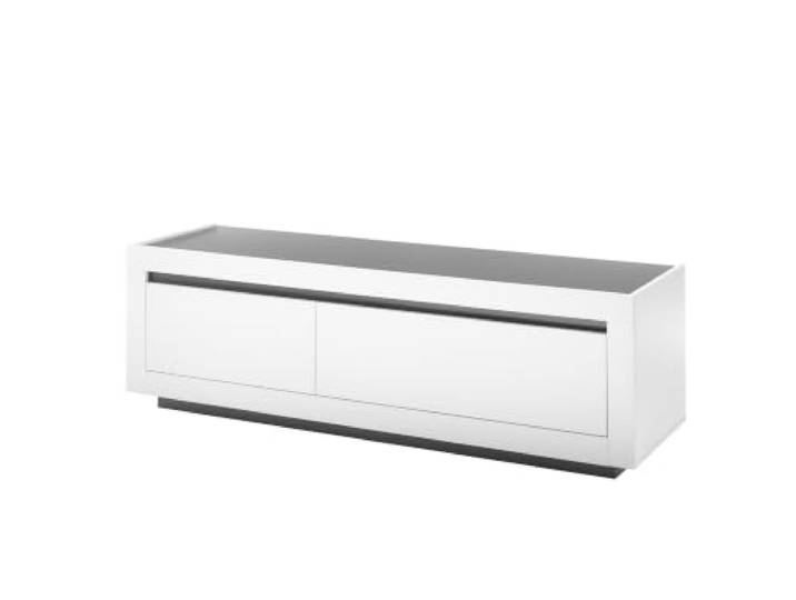 LIVOJO M11 Wohnzimmer Lowboard TV Schrank Kommode Fernsehtisch breit 180 x 56 x 50 cm Weiß & Anthrazit