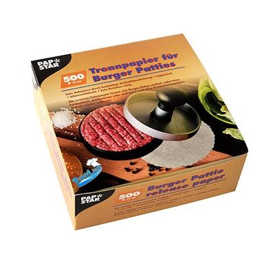 Papstar 500 Trennpapiere für Burger Patties Ø 13 cm weiss