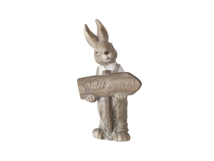 Osterhase BOLTZE Terje 48 cm , braun (braun, weiß), B:14cm H:48,4cm, Keramik, Dekofiguren, Osterhase