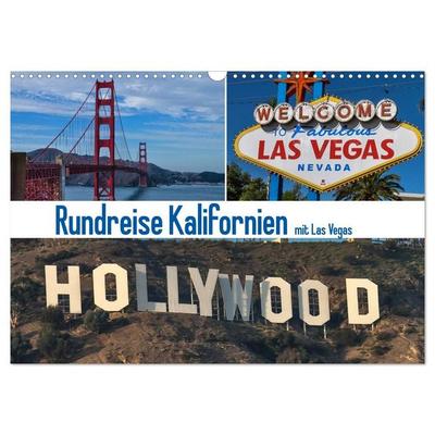 Rundreise Kalifornien mit Las Vegas (Wandkalender 2027 DIN A3 quer), CALVENDO Monatskalender