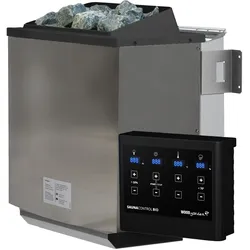 Karibu 9 kW Bio-Kombiofen Saunaofen anthrazit inkl. Steuergerät EASY schwarz - Sparset