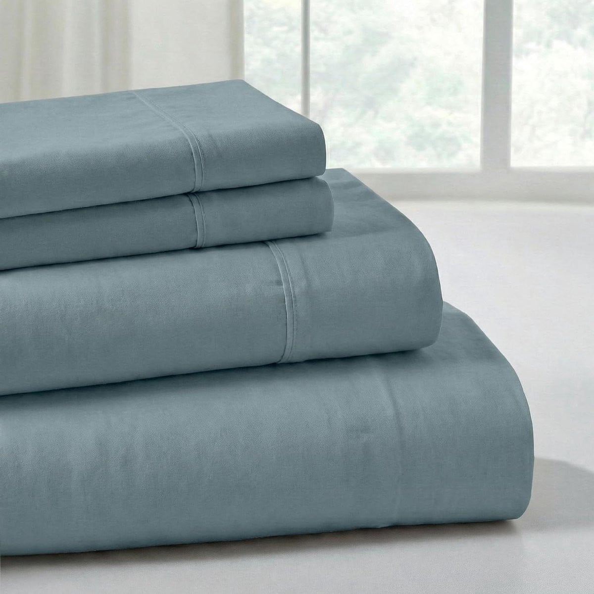 Lakenset Microvezel Queen Size - Oceaanblauw
