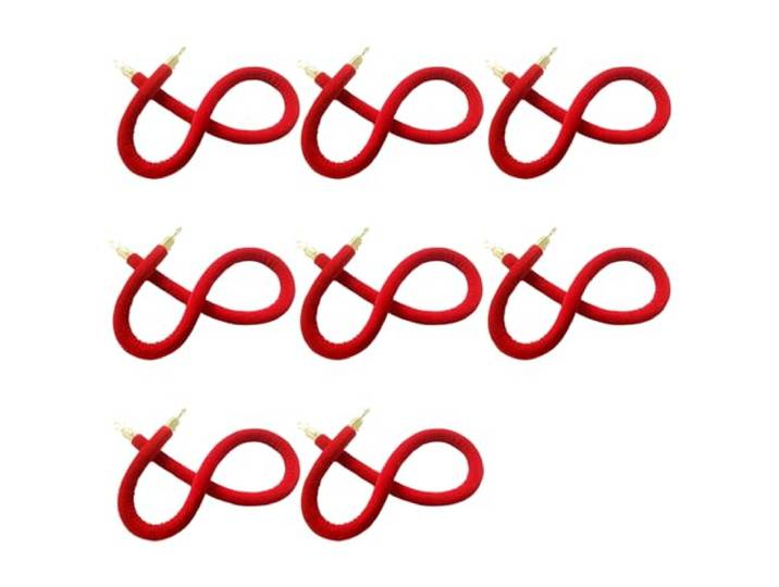 Rungenseil aus Samt mit goldenen Haken – Massenkontrolle for Warteschlangen bei Veranstaltungen, Theatern und Ausstellungsräumen(8 Pack 250cm/98in)