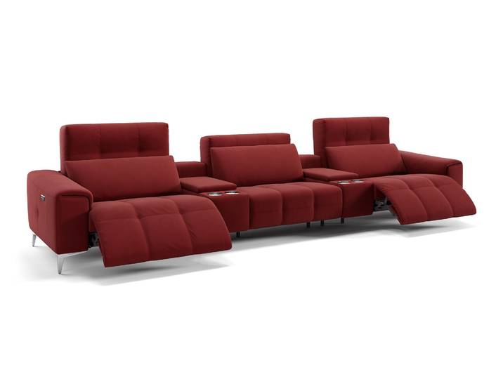 Luxus Sofa Stoff 3-Sitzer Kinosofa SALENTO Designer Stoffsofa