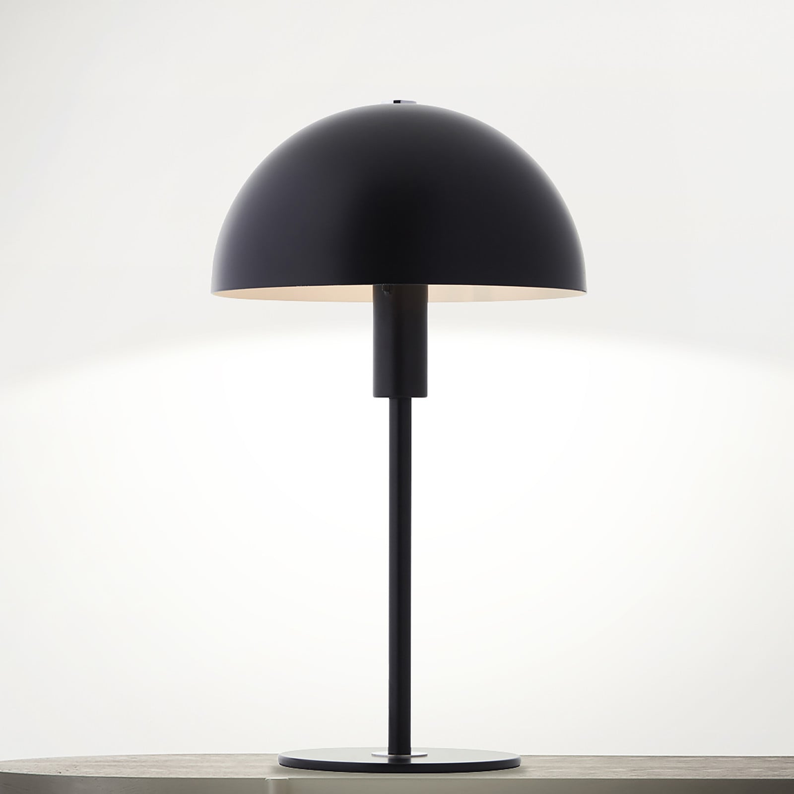 Brilliant moderne tafellamp zwart van metaal met E14 fitting, Diameter: 20 cm