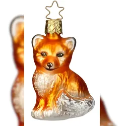 Inges Glas Christbaumschmuck Füchslein Glas 7,5 cm orange