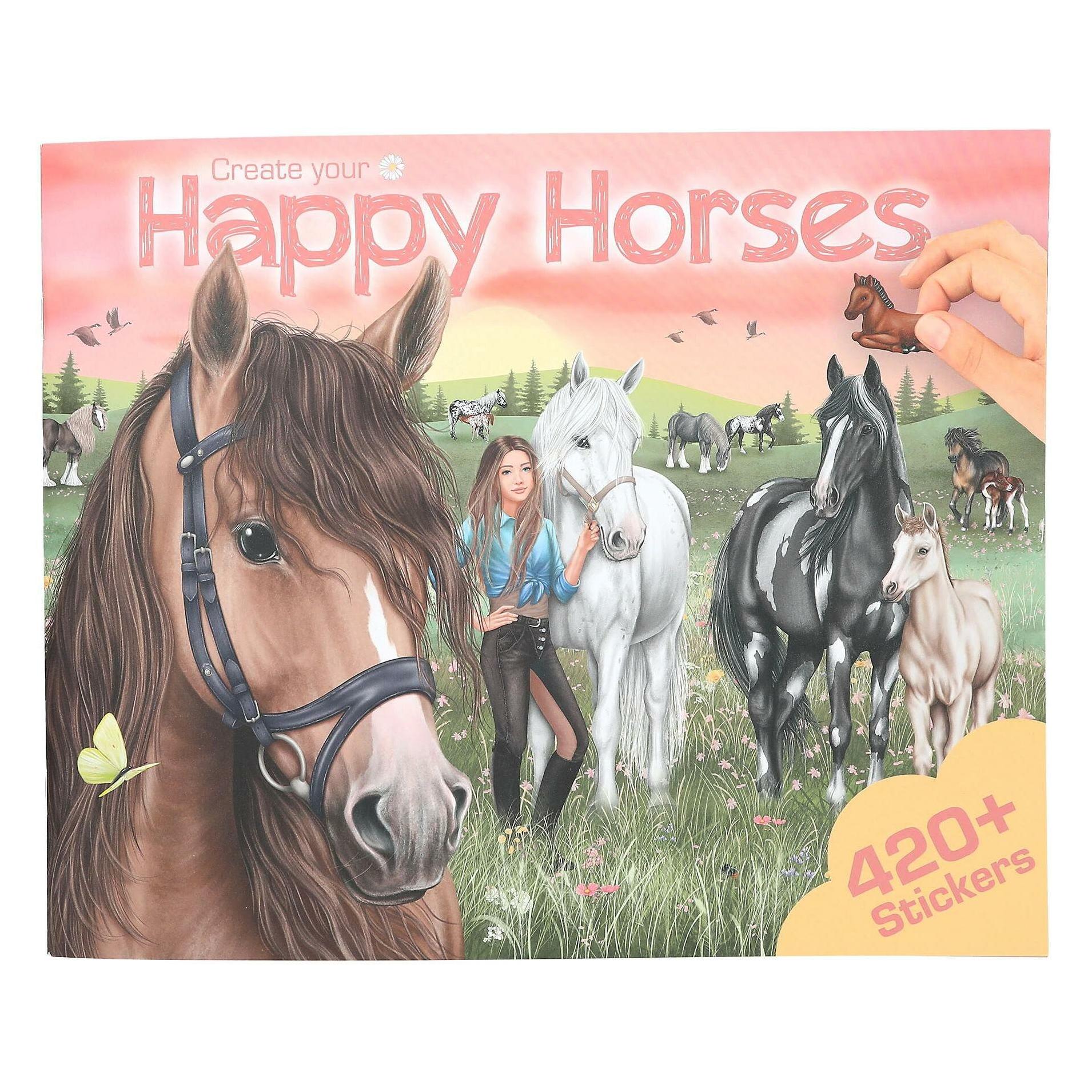 Magni DEPESCHE Stickerbuch Create Your Happy Horses (6 Sticker) (413586)