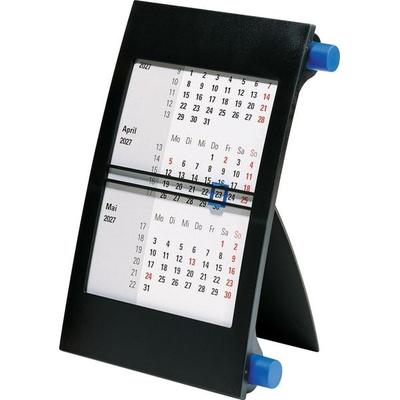 rido/idé 7038000307 3-Monats-Tischkalender 2027 90×120 mm, blau/schwarz