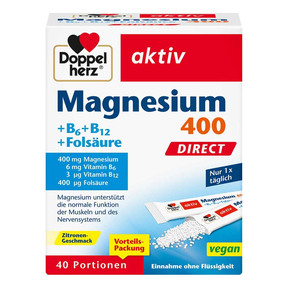 Queisser Pharma GmbH & Co. KG Doppelherz Magnesium + B Vitamine Direct Pellets 11616135