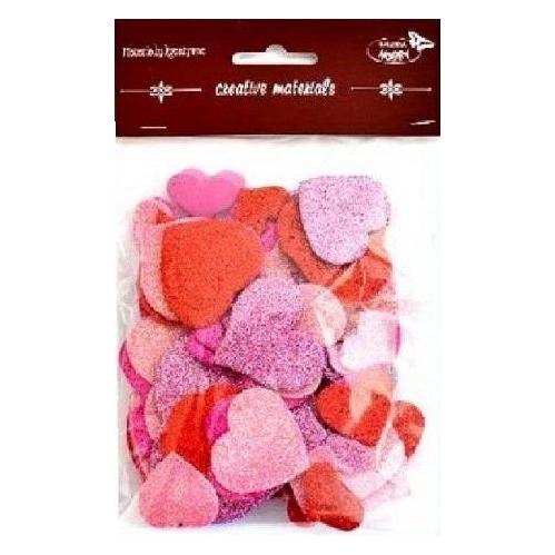 Titanum Rote und rosa Glitzerherzen 88 Stück (48986388)