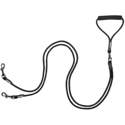 Rebell Verstellbare Doppelhundeleine (Hund, Hundesport, Spazieren), Halsband + Leine