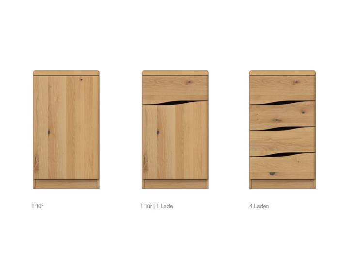 Kommode Wildeiche Hell „Sophie“ 50 cm Massivholz Wildeiche Hell